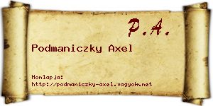 Podmaniczky Axel névjegykártya